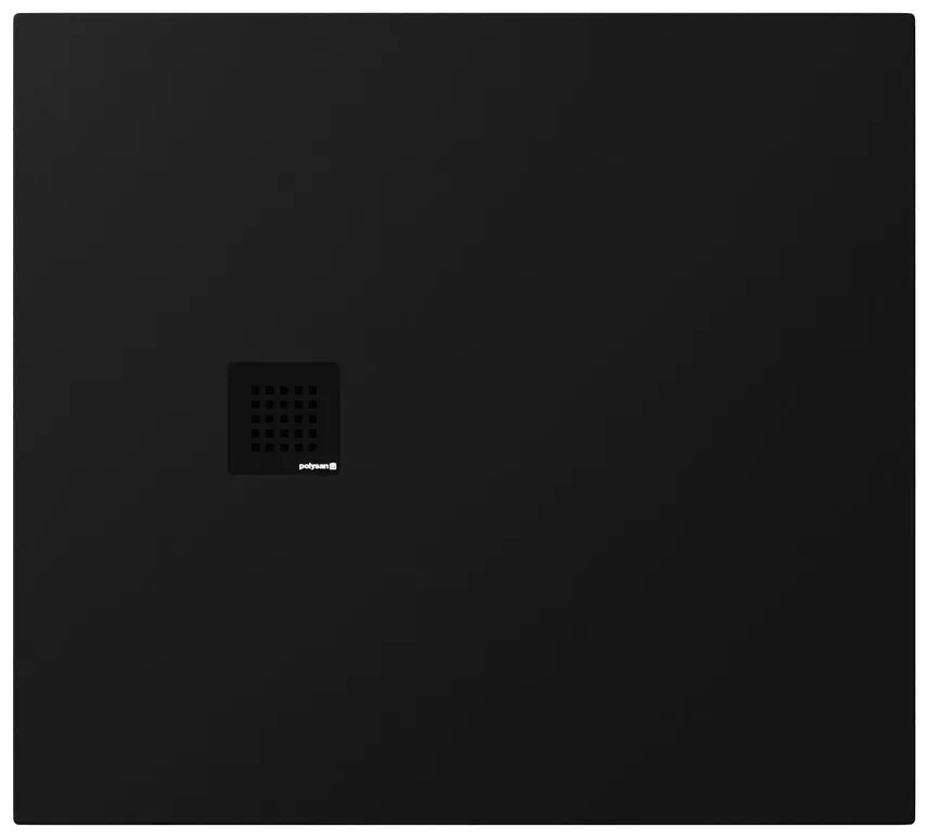 Polysan Polysan, TRENECA sprchová vanička z liateho mramoru s možnosťou úpravy rozmeru 100x90cm, čierna matná, 84306.21