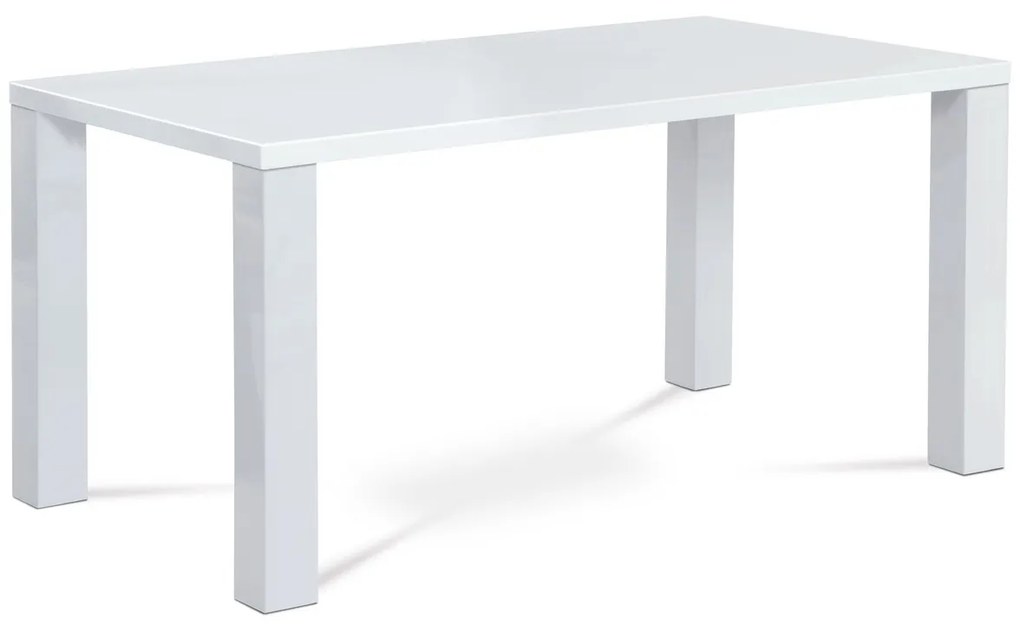 Jedálenský stôl 160 x 90 cm, biely