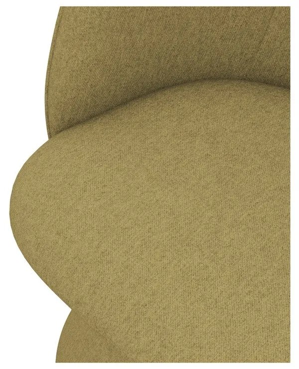 Čalúnené jedálenské kreslo v horčicovej farbe Maia – Makamii