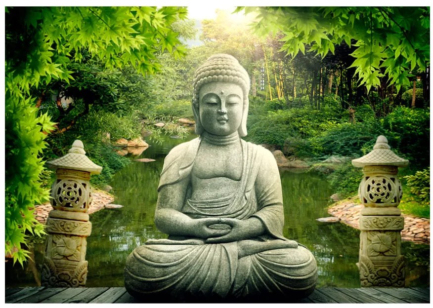 Artgeist Fototapeta - Buddha's garden Veľkosť: 300x210, Verzia: Premium