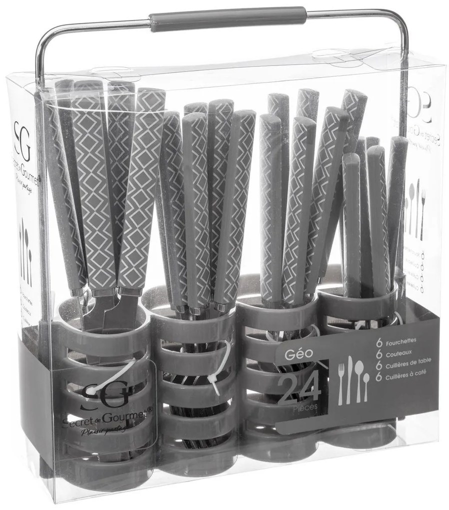 Príborový set so stojanom Diamond 24ks