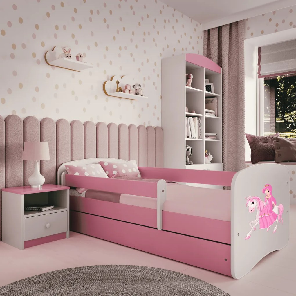 Detská posteľ Babydreams princezná na koni ružová