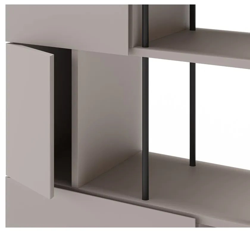 Krémová knižnica 84x175 cm Perla – Marckeric