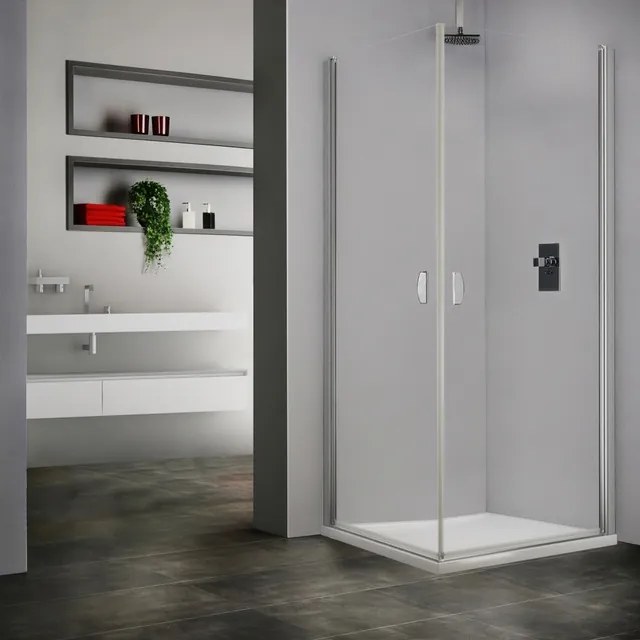 Roltechnik Outlet Bezbariérový sprchový kút DCO1+DCO1 - 2x otváracie dvere - bez vaničky ROTH-Variant: šírka ľavej časti: 90 cm, šírka pravej časti: …