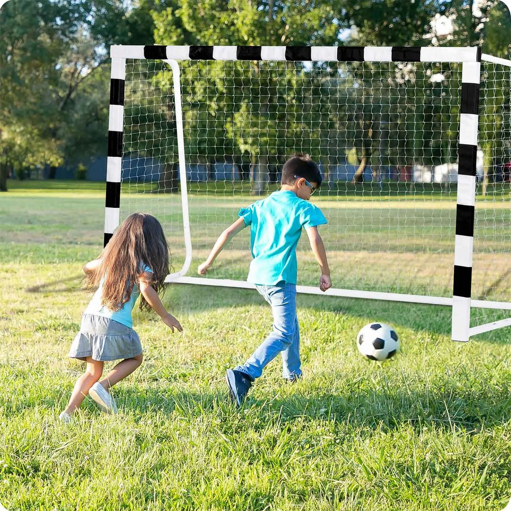 Neo-Sport Futbalová bránka 300 x 200 x 90 cm NS-465 čierna a biela