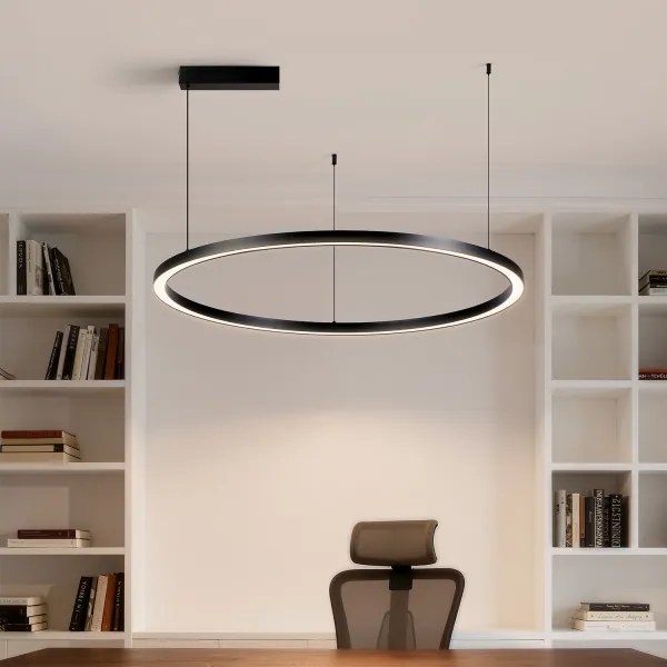 BRILAGI - PORTOFINO stmievateľné LED závesné svietidlo na lanku, LED/60W/230V, priemer 80 cm, čierne, s diaľkovým ovládaním