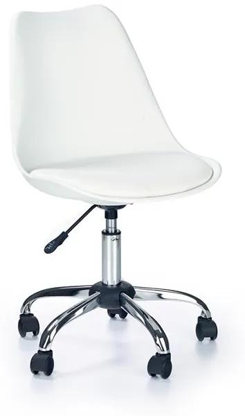 Kancelárska otočná stolička COCO — ekokoža / látka, viac farieb sivá látka