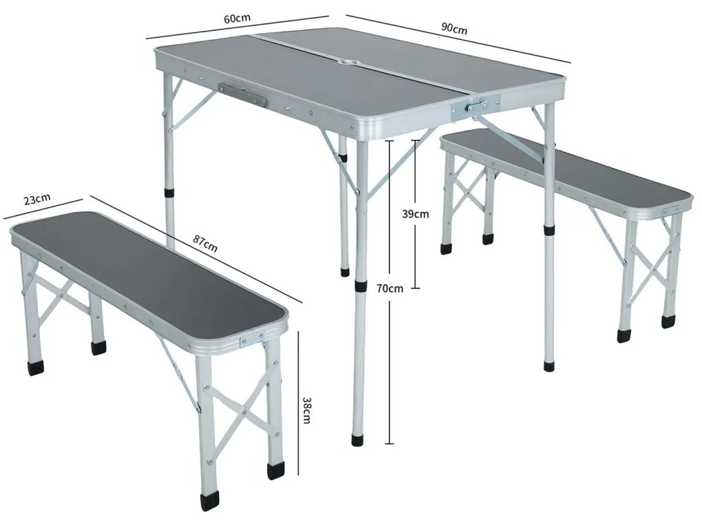 Kempingová turistická sestava ROI šedá