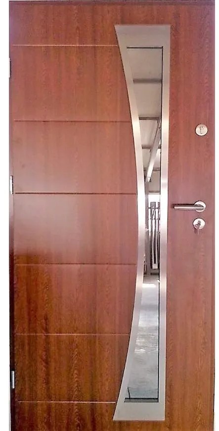 Dvere vchodové Majorka 90L zlatý dub