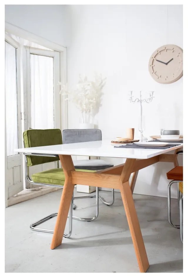 Sada 2 čiernych stoličiek s opierkami Zuiver Ridge Kink Rib