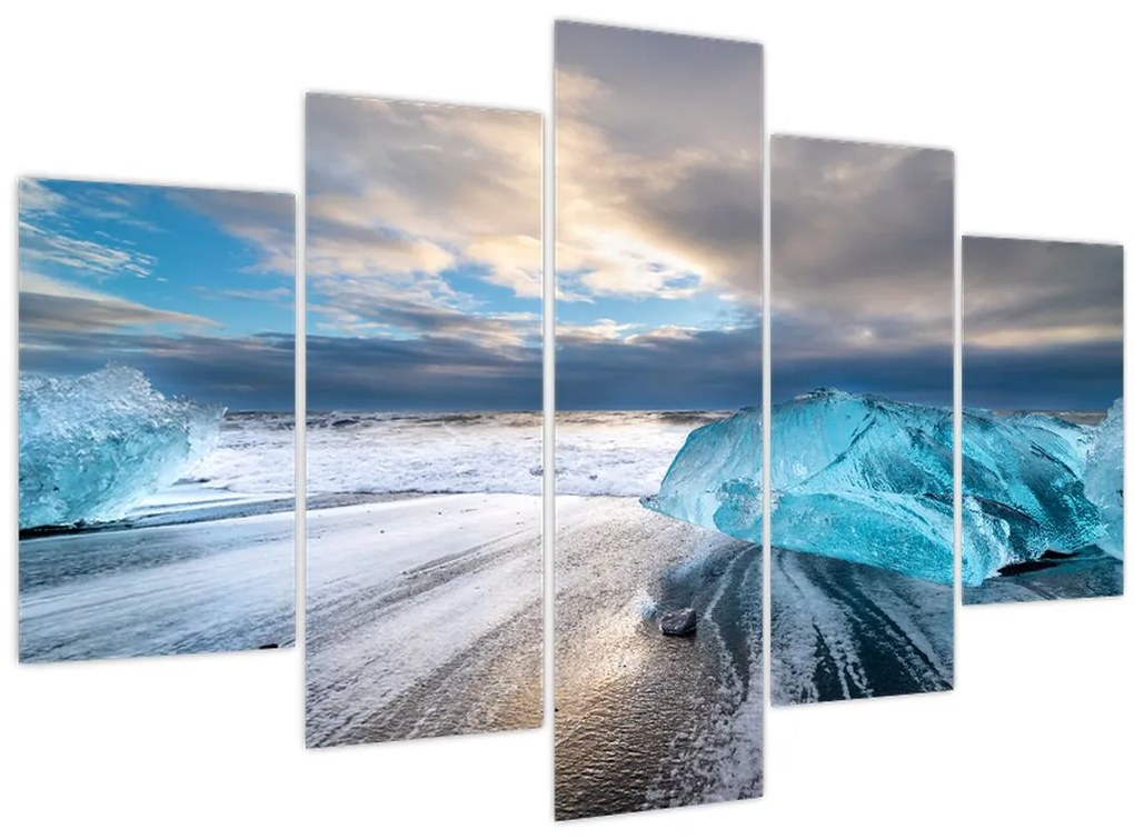 Obraz - Diamantová pláž (150x105 cm)