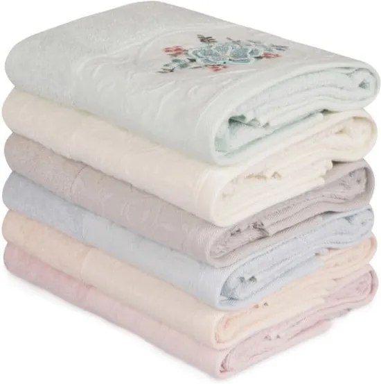 Sada 6 bavlnených uterákov Daireli Linda, 50 × 90 cm