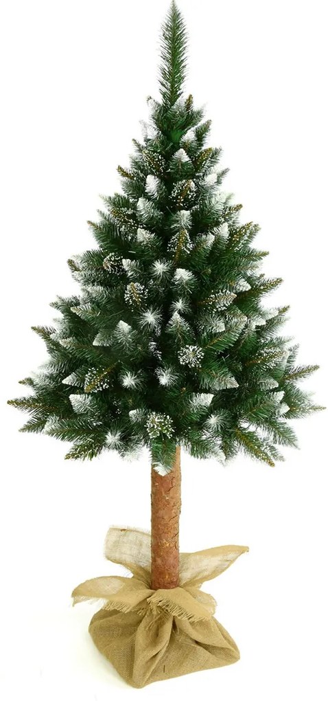Vianočný stromček na pni Christee 7 160 cm - zelená / biela