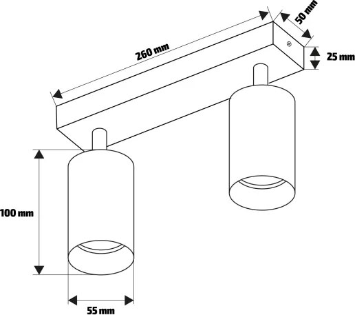 Brilagi - LED RGBW stmievateľné bodové svietidlo SELE MODERN 2xGU10/4,8W/230V čierne