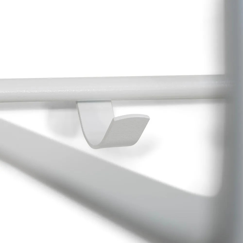 Biely kovový nástenný vešiak s poličkou Rex – Spinder Design