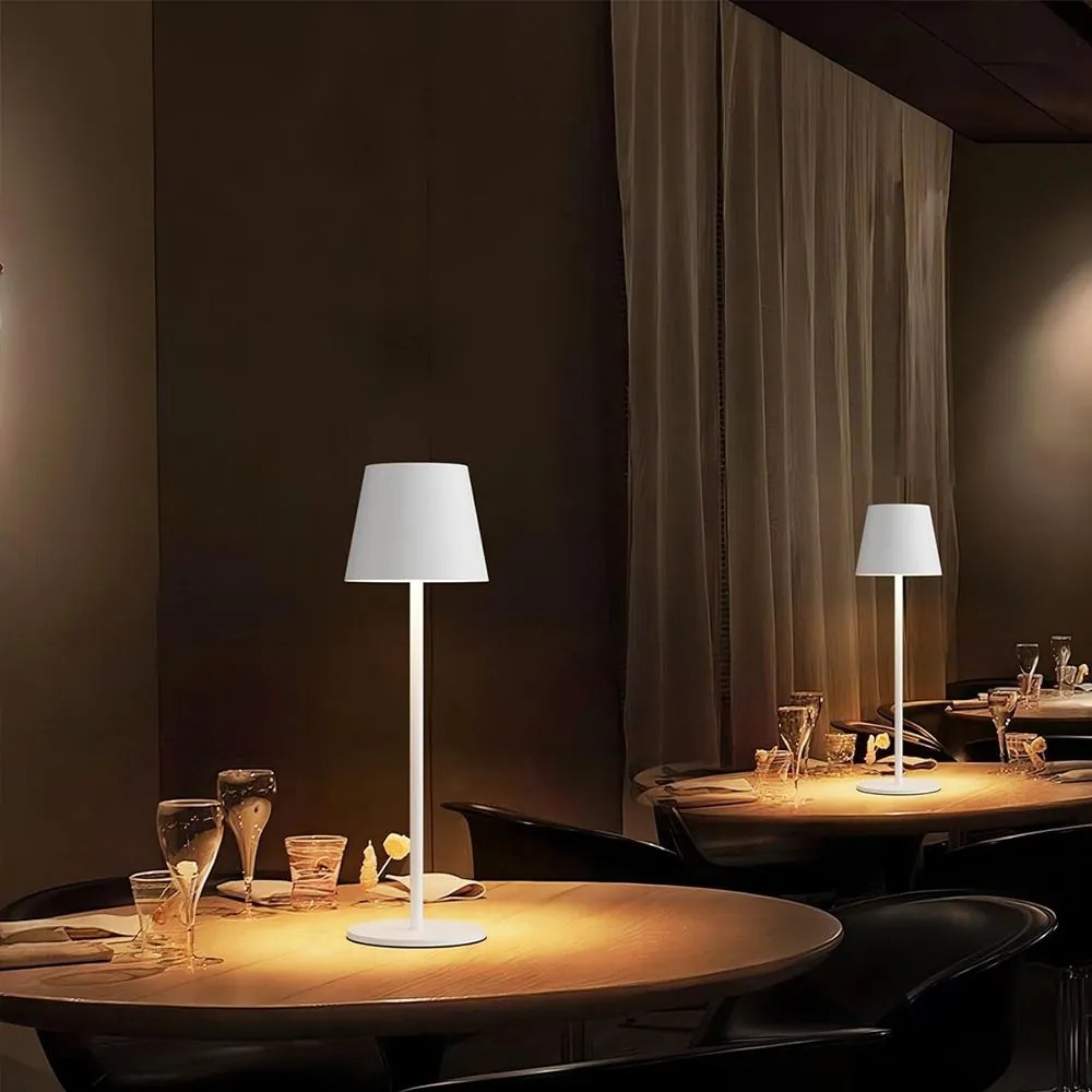 Toolight Toolight, dotyková LED nočná stolná lampa 5W, 3 farby svetla, USB napájanie, APP1370-T WHITE, biela, OSW-08634