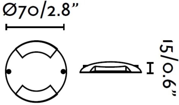 FARO 70547 - LED Vonkajšie zápustné svietidlo KEENAN LED/0,8 W/12V IP67