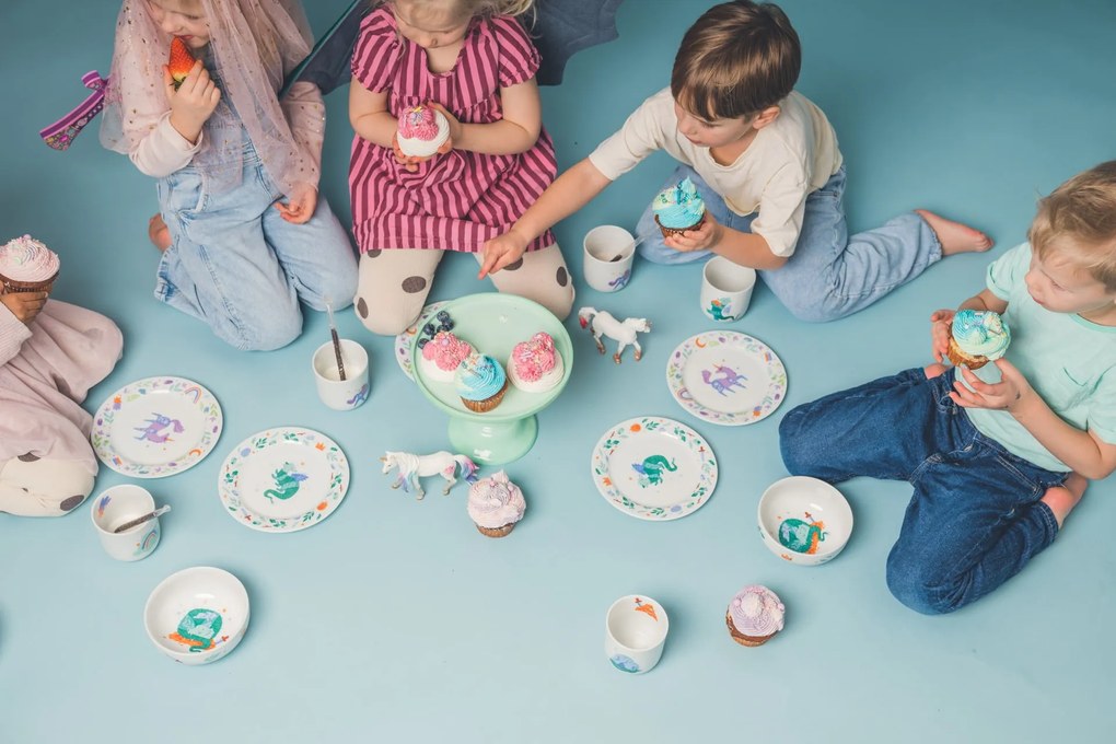 Bella Rose Detský porcelánový tanier Drak Ø 19 cm