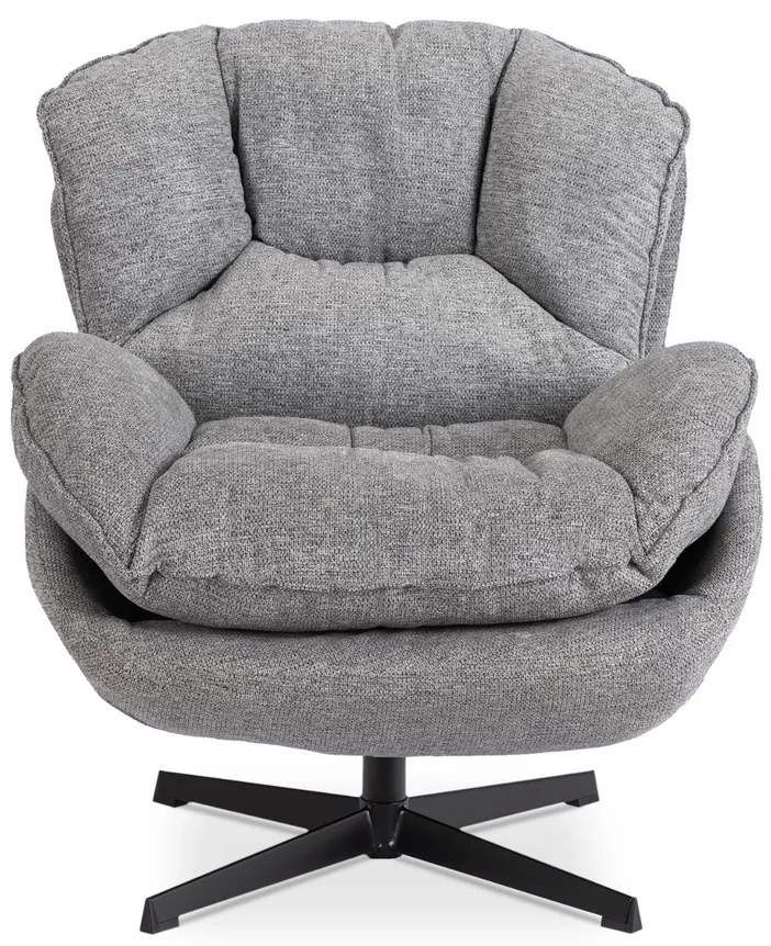Relaxačné otočné kreslo DALILA sivé