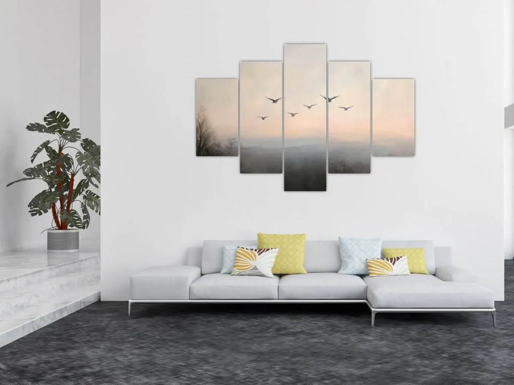 Obraz - Hejno vtákov (150x105 cm)
