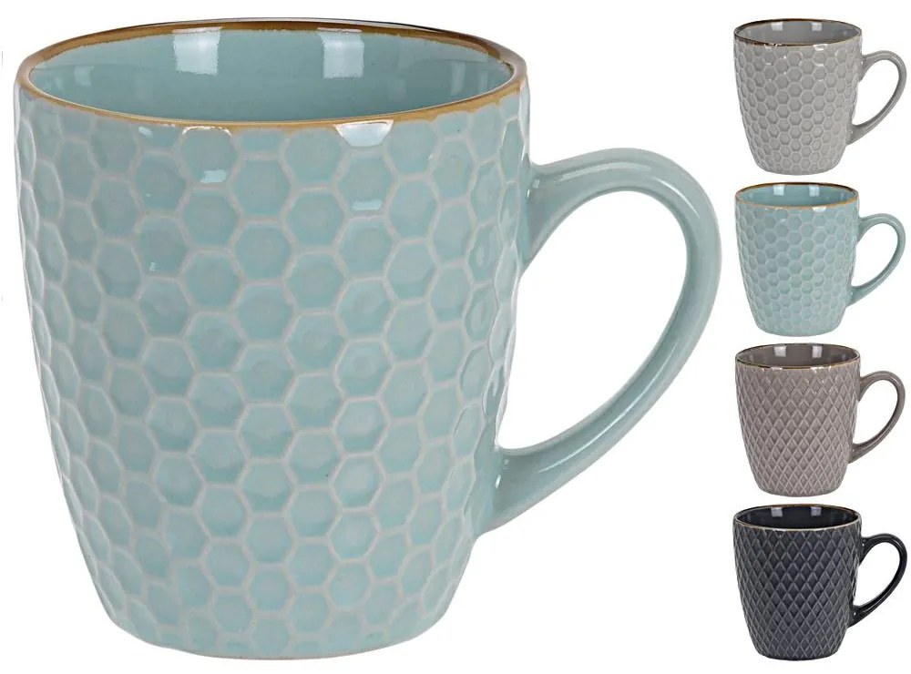 Keramický hrnček Glamour 300 ml sada 4ks