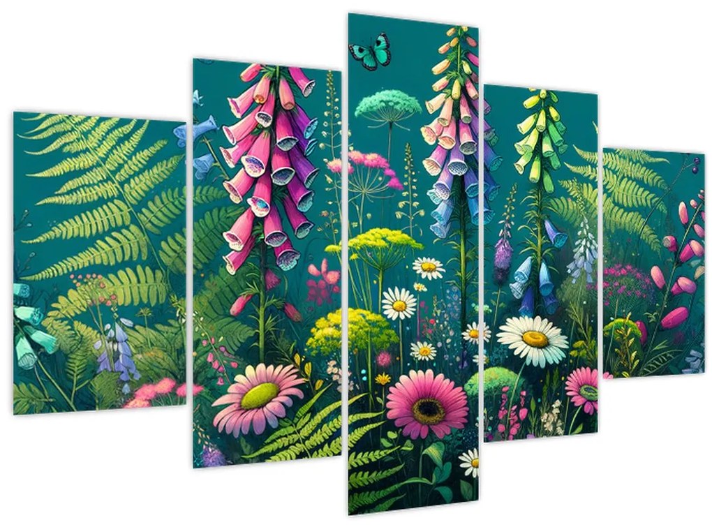 Obraz - Lúčne kvety (150x105 cm)
