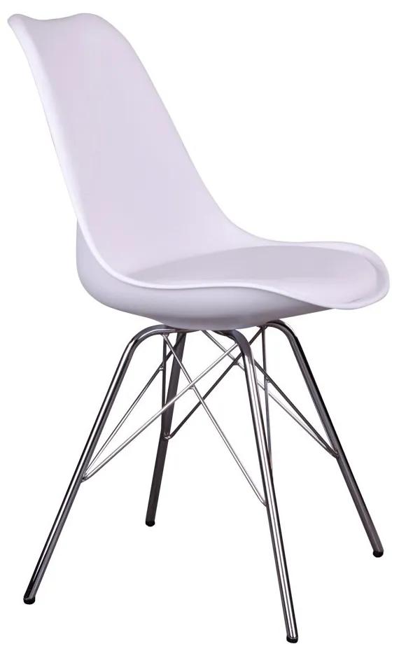 Biela Jedálenská stolička Oslo 55 × 48 × 86 cm HOUSE NORDIC