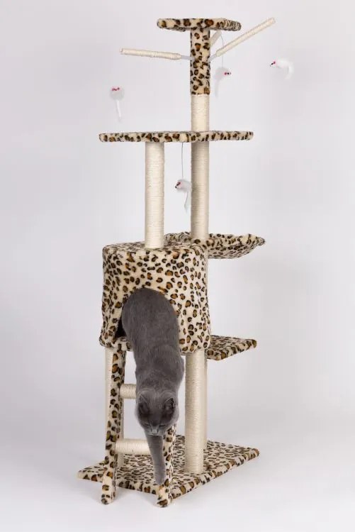 Škrabadlo pre mačku, domček, pelech 138 cm XL 2