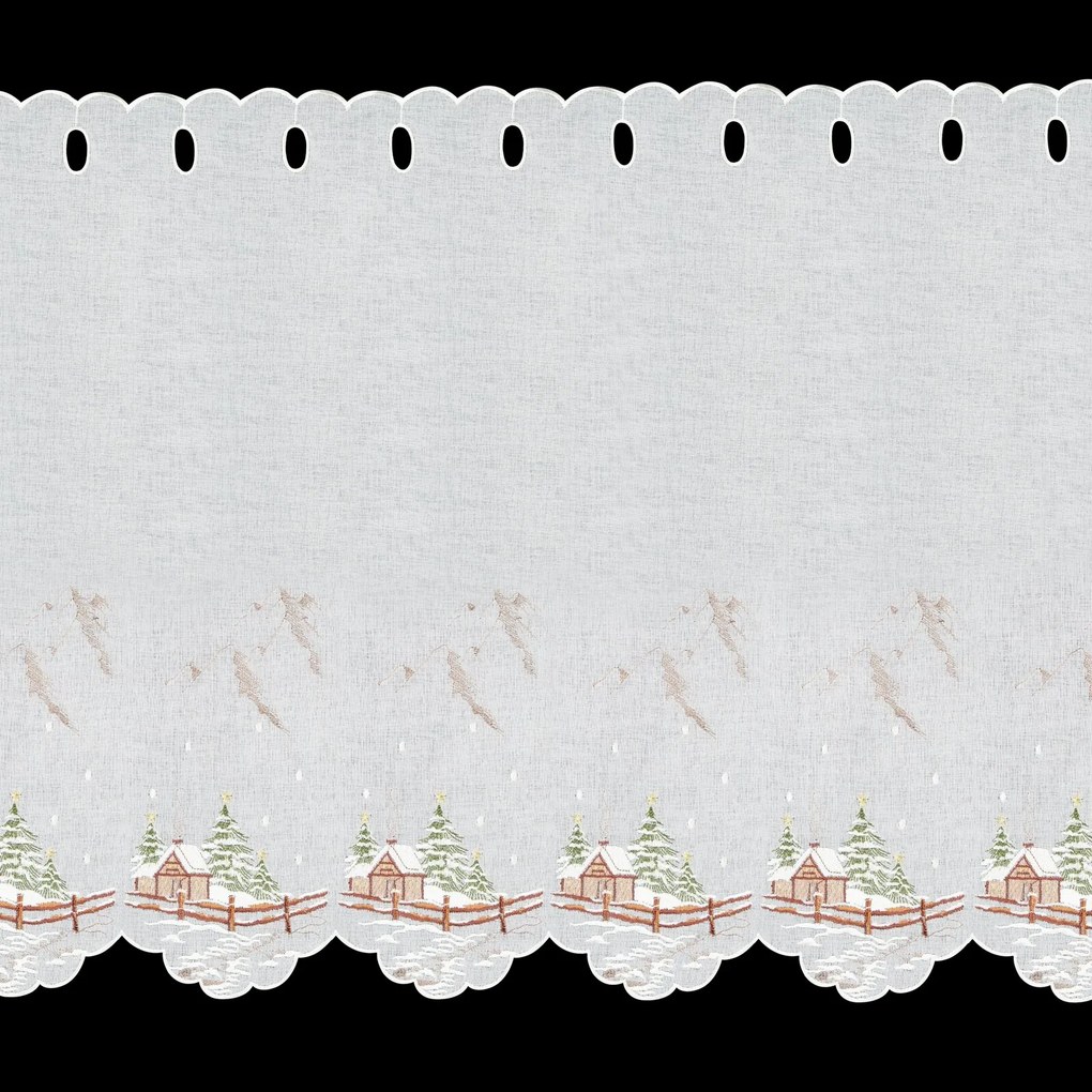 KRÁTKA ZÁCLONA NA PÚTKACH XMAS17 145X70 CM VZOROVANÁ