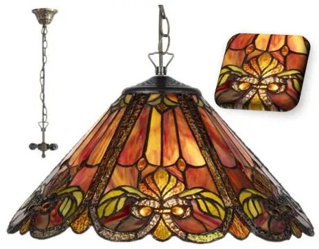 Luster do obývačky twins Tiffany FIRE Ø40 2*E27