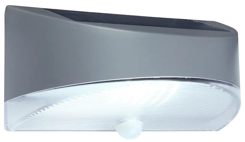 LUTEC Vonkajšie LED nástenné solárne osvetlenie so snímačom BREAD, 1,2W, denná biela, IP44