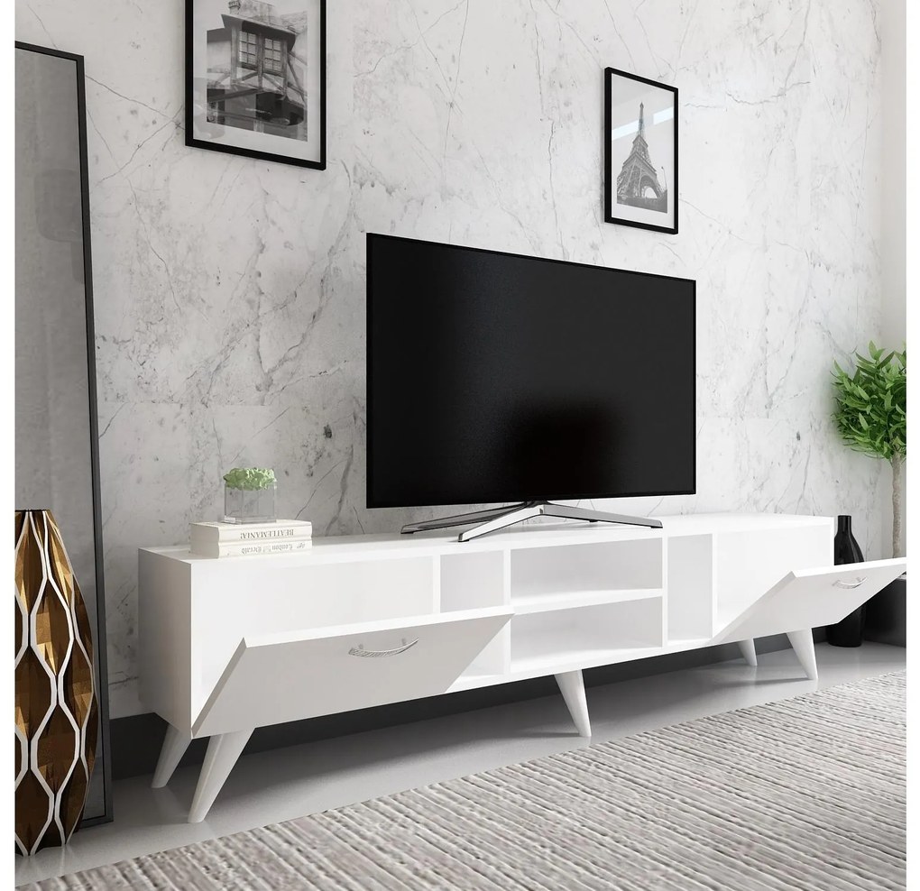 TV stolík/skrinka Kadole 1 (biela). Akcia -19%. Vlastná spoľahlivá doprava až k Vám domov. 1095329