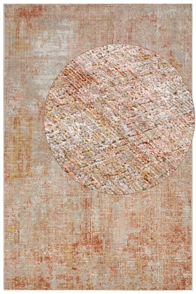 Hanse Home, Kusový koberec Cairo 105585 Gizeh Cream Red – na von aj na doma, 120x170, oranžová, chodba / predsieň