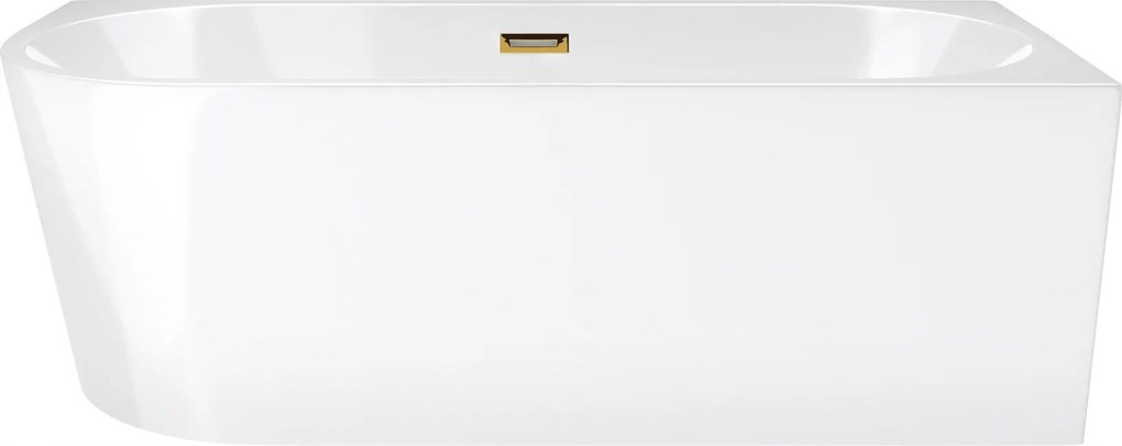 Rohová vaňa Corsan Intero pravá 160 zlatá zátka