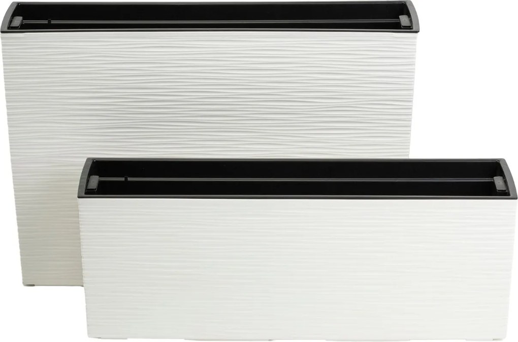 PLASTOVÝ KVETINÁČ BLOOM RIFLO 36X56X20 CM KRÉMOVÁ