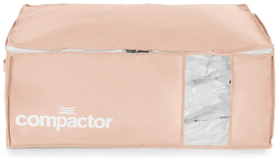 Vákuový plastový úložný box na oblečenie 65x45x27 cm Pink Edition – Compactor