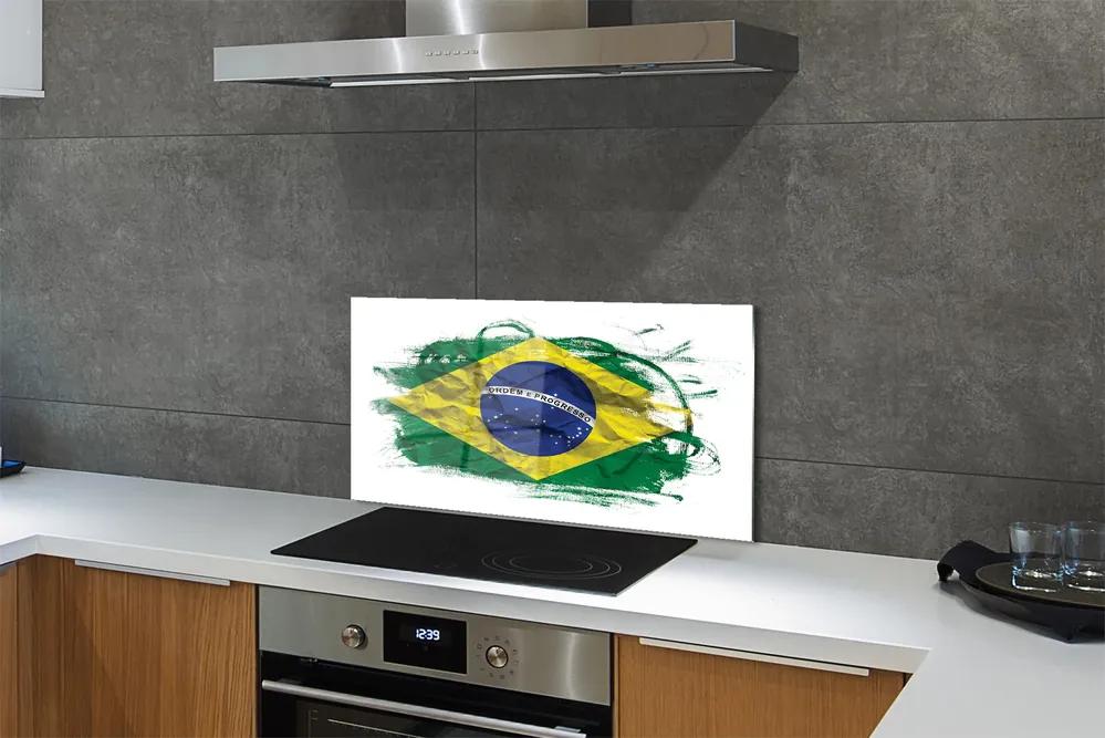 Nástenný panel  vlajka Brazílie 125x50 cm