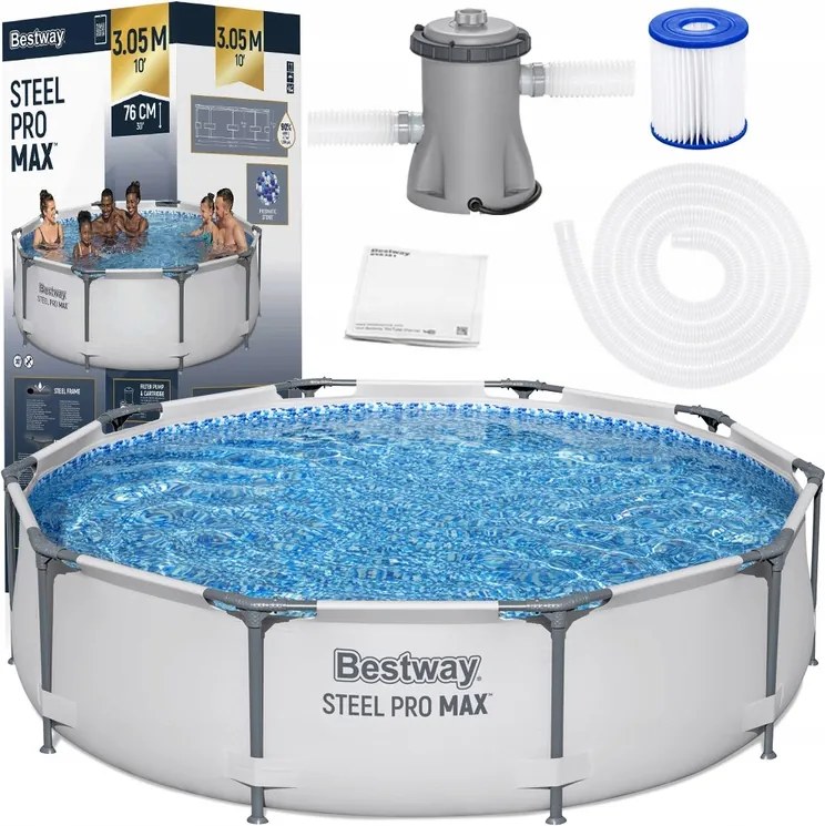 Záhradný bazén okrúhly 305 x 76 cm Bestway 56408 filtračná pumpa Max