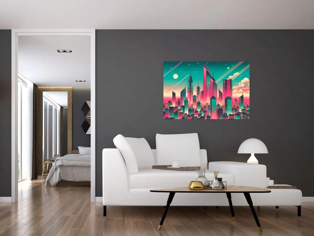 Obraz – Veľkomesto v pop-art štýle (90x60 cm)