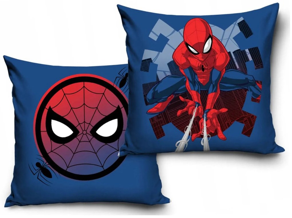 DETSKÁ DEKORAČNÁ OBLIEČKA NA VANKÚŠ SPIDERMAN 40X40 CM VZOROVANÁ