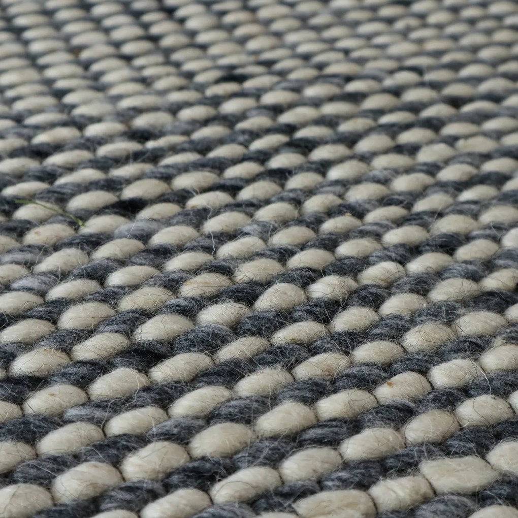 Kusový ručne tkaný koberec Woolen 2 Grey, 150x240, šedá, obývacia izba, Asra