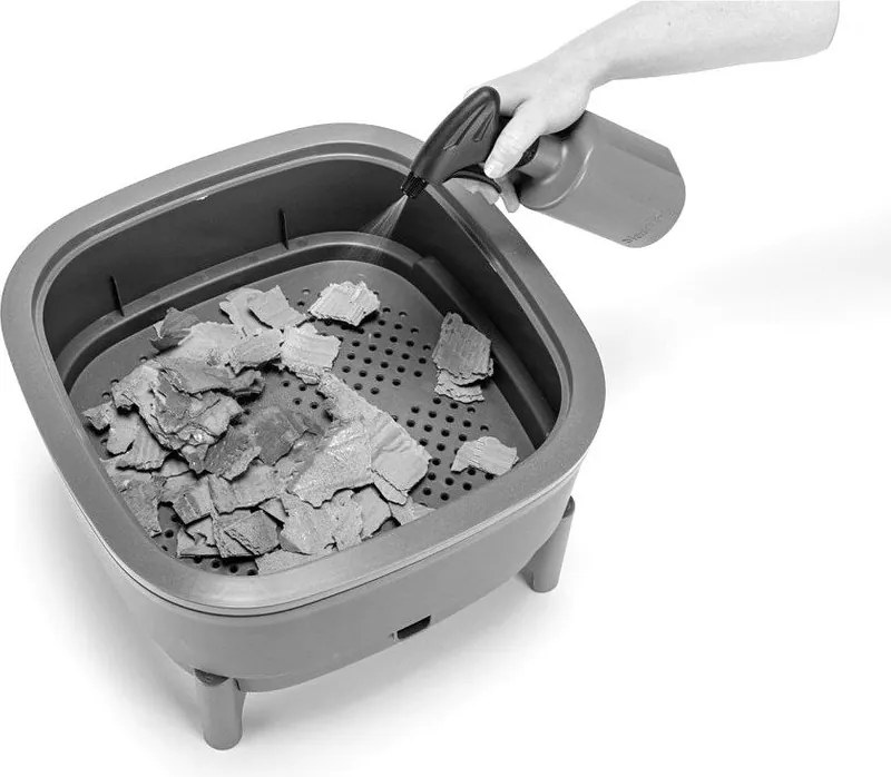 Sivý kompostér 30 l Urbalive – Plastia