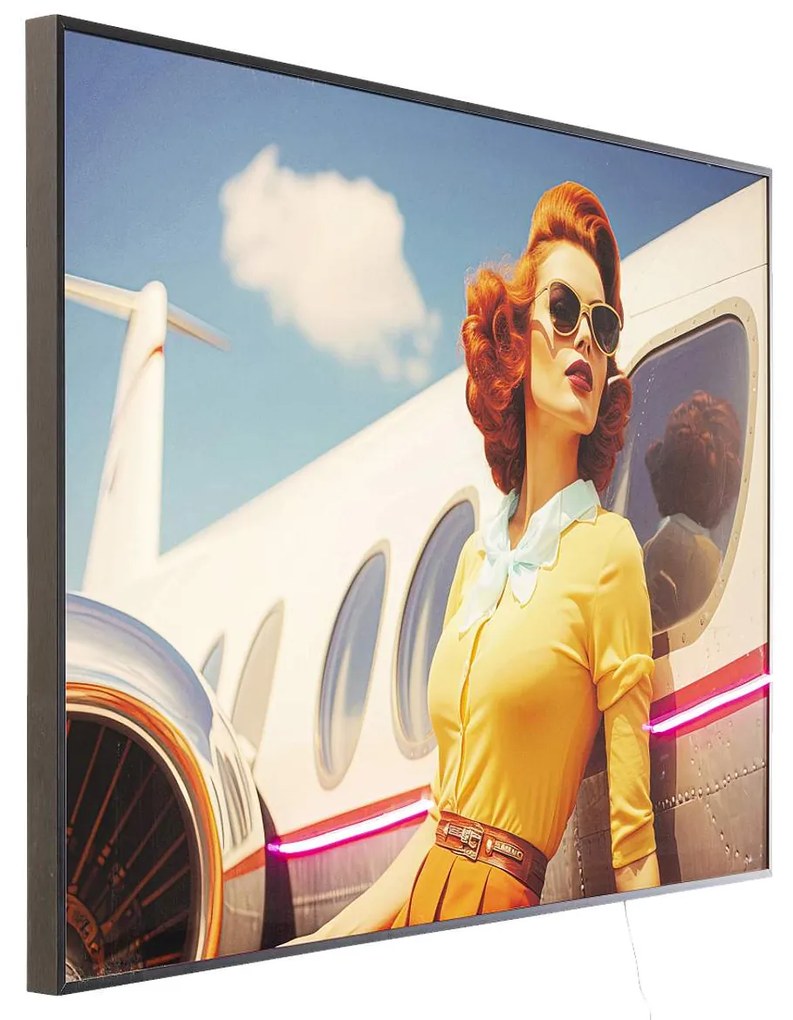 LED Jetset Lean Lady obraz viacfarebný 120x80 cm