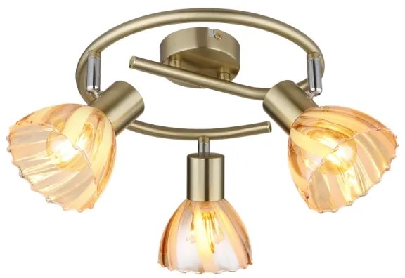 Globo 54315M-3 - Bodové svietidlo ZACHERY 3xE14/40W/230V zlatá