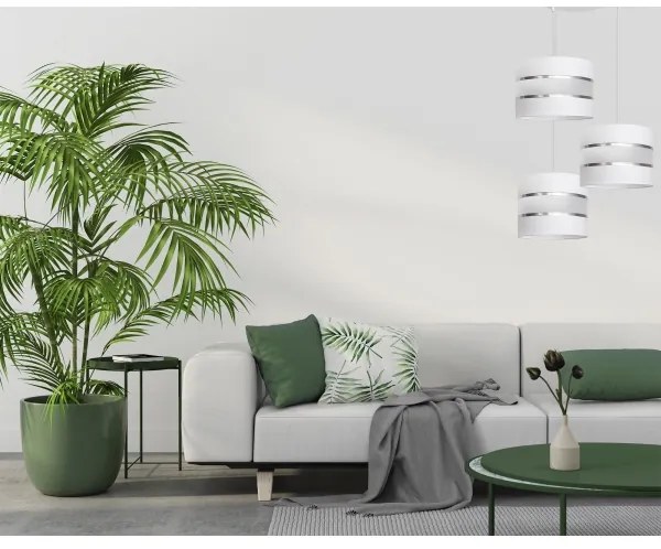 Luster na lanku HELEN 3xE27/15W/230V biela