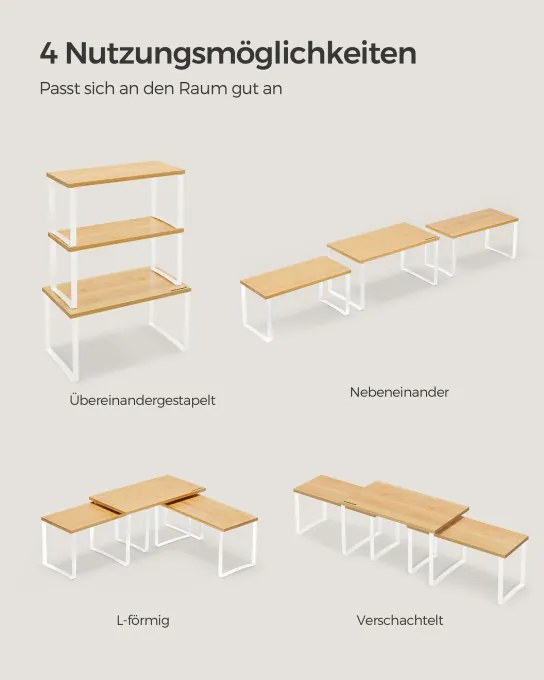 Set troch kuchynských políc KCS014W01