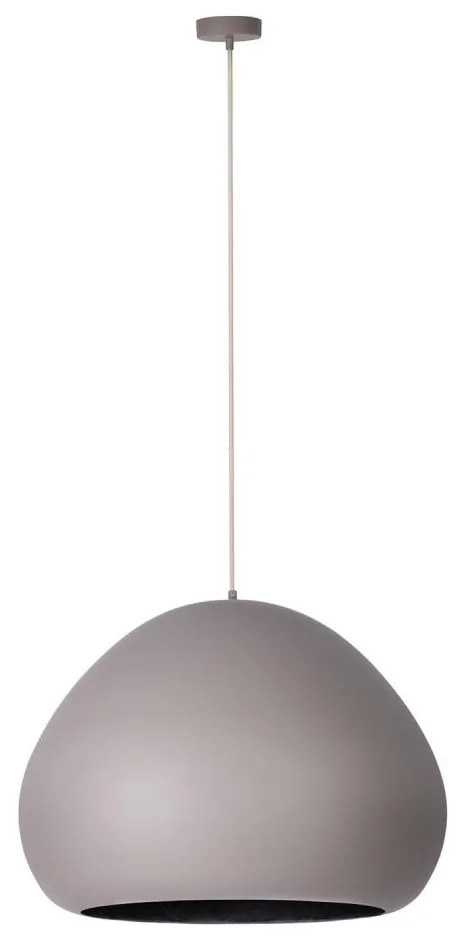 Luster na lanku LAVA 1xE27/15W/230V taupe/čierna