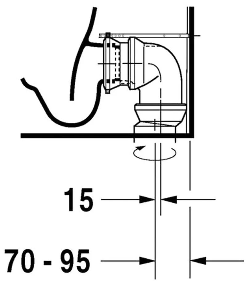 Duravit Darling New - Stojace kombi WC, 630x370 mm, biela 2138090000