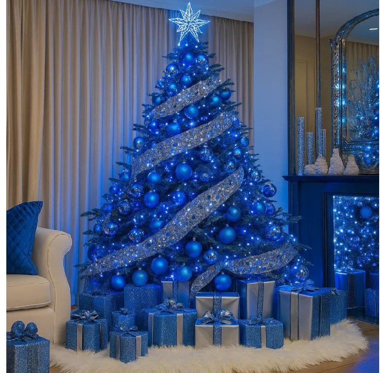 Vianočné svetielka vnútorné modré 200 LED