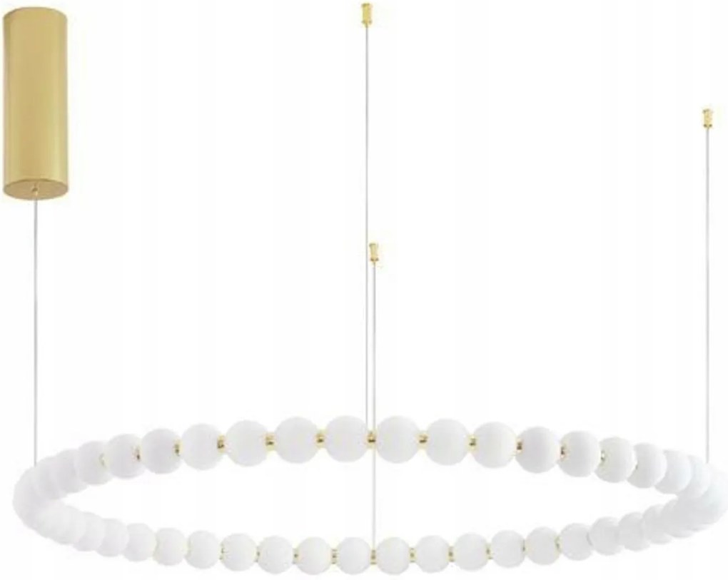 Nova Luce závesné svietidlo Perla zlatý kov a opálové sklo Led 96W 230V 3000